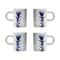 Hello Honey® 12oz. Antique Blue and White Reactive Glaze Mug Set with Flower Design
